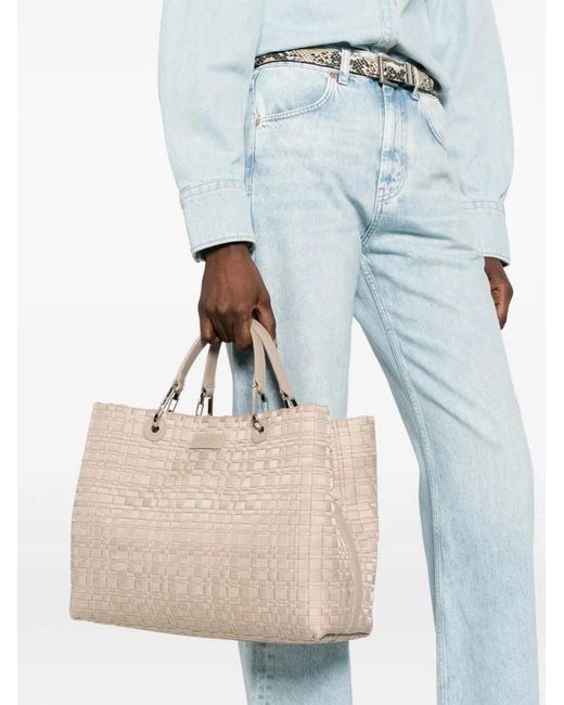Emporio Armani Natural Myea Medium Shopping Bag