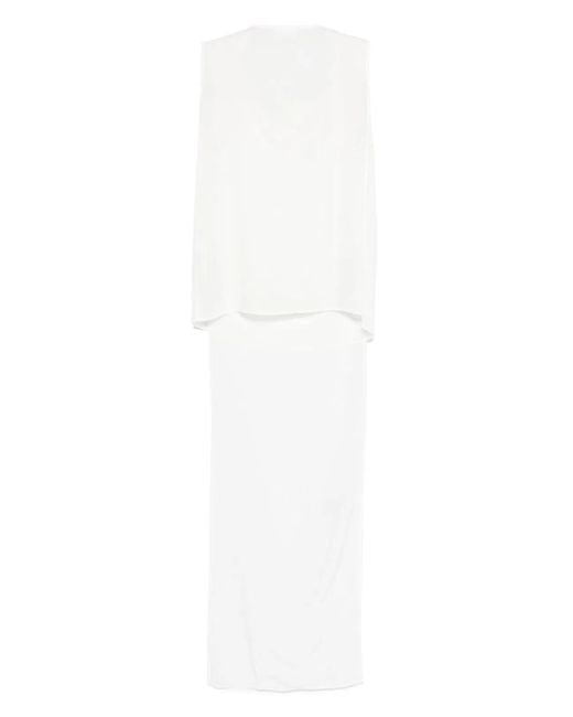 P.A.R.O.S.H. White Silk Top