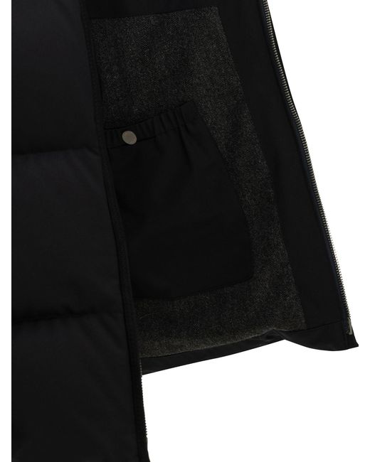 Zegna Black Short Down Jacket for men
