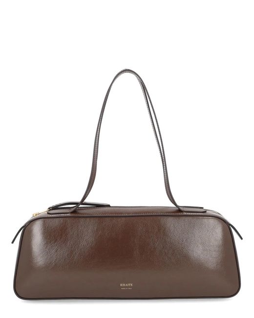 Khaite Brown Calfskin Shoulder Bag