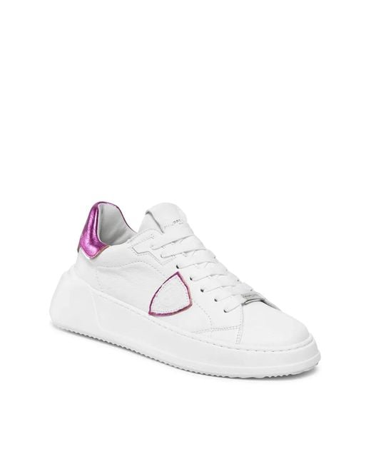 Philippe Model White Tres Temple Low Sneakers