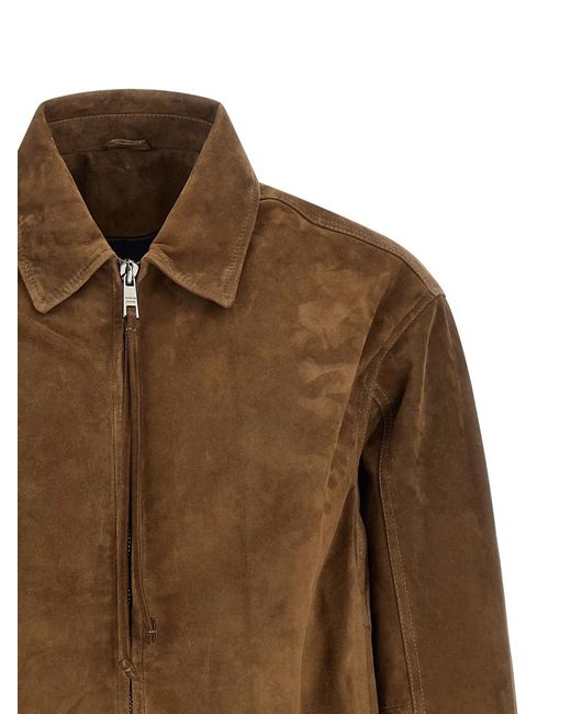Giorgio Brato Brown Suede Jacket for men