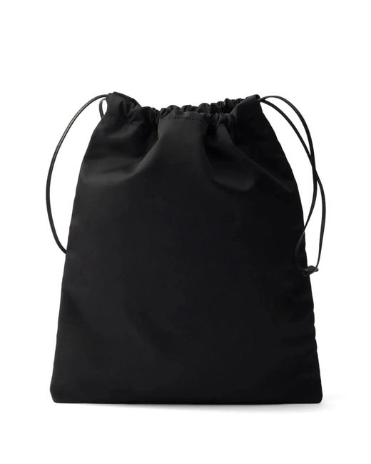 Prada Black Wish Re-Nylon Drawstring Pouch