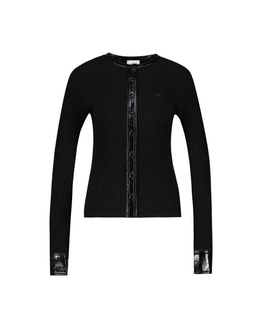 Courreges Black Courregès Contrasted Cardigan