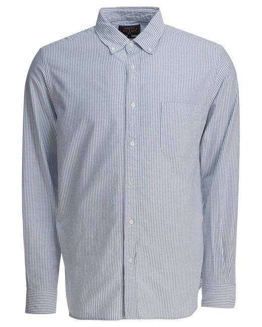 Beams Plus Blue Cotton Shirt for men