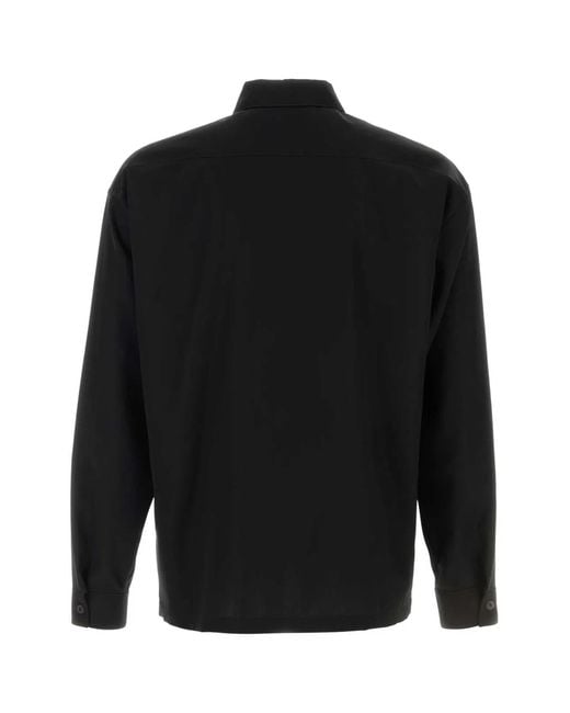 Prada Black Regular Logo Shirt for men
