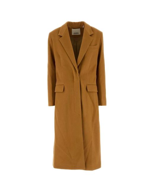 Isabel Marant Orange Wool Blend Ellenita Coat