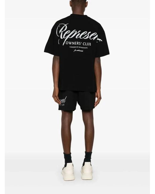 Represent Black Tshirt Owners Club Script for men