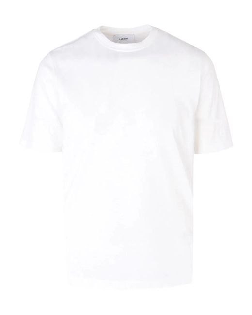 Lardini White Crew Neck T-Shirt for men