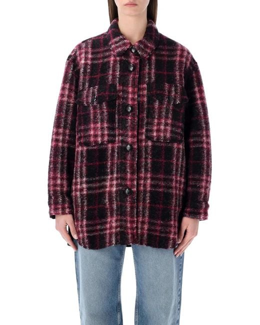 Isabel Marant Red Isabel Marant Etoile Marant Étoile Harveli Wool-Blend Coat