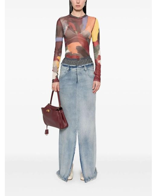 Maison Margiela Blue Denim Cotton Skirt