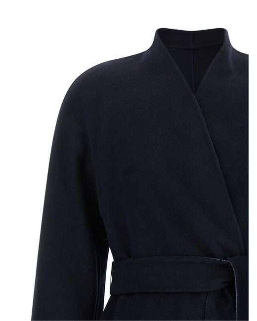 Max Mara Blue 'Nodo' Reversible Coat
