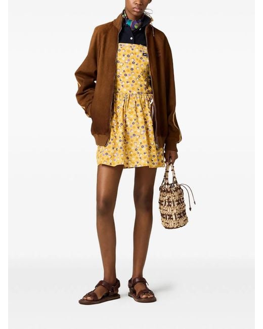 Miu Miu Brown Waxed Suede Jacket
