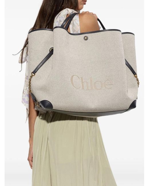 Chloé White Cabas Large