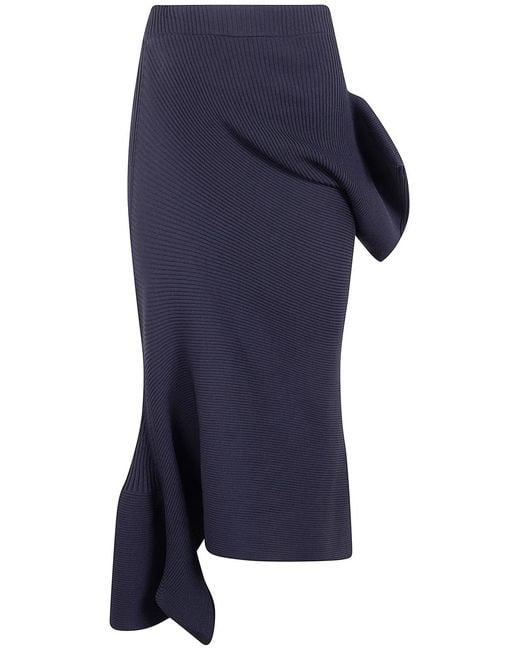 HOMME PLISSÉ Blue Homme Plisse "Life Form" Volume Midi Skirt
