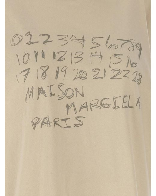 Maison Margiela Natural Printed T-Shirt