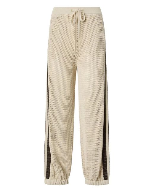 Pinko White Oyster Cotton Trousers