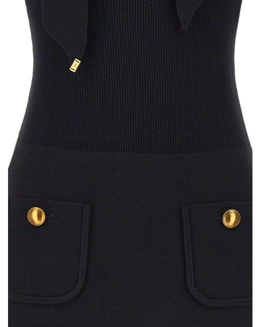 Elisabetta Franchi Black Embellished Mini Dress