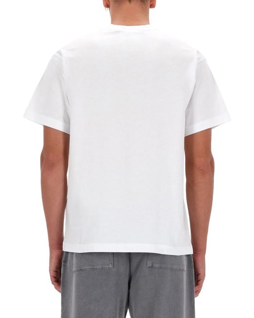 Versace Jeans Couture White Small Square Logo T-Shirt for men