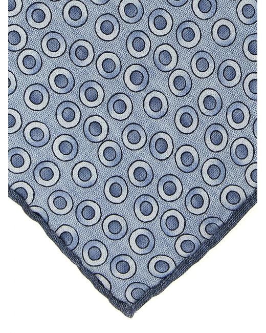 Brunello Cucinelli Blue Polka Dot Pocket Clutch Bag for men