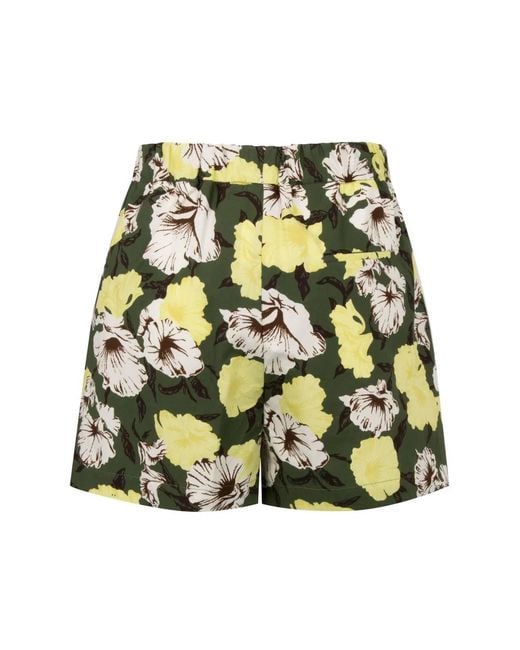 MSGM Green Cotton Shorts