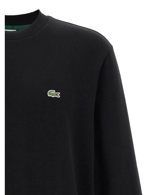 Lacoste Black Logo Patch Sweatshirt for men