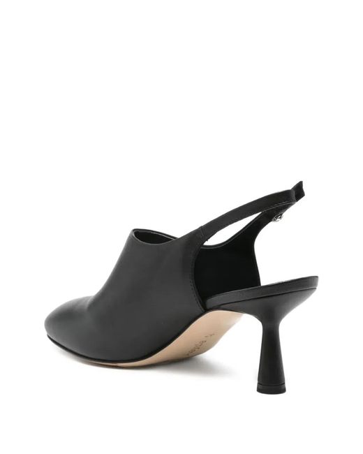 Aeyde Black "Malin" Heel Round Toe Pumps