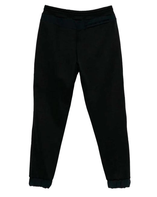 Paul & Shark Black Paul & Shark Straight-Leg Cotton Blend Joggers for men