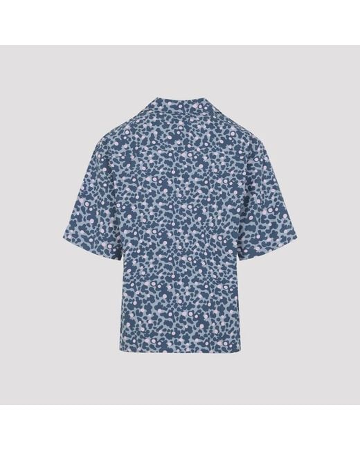 Marni Blue Ss Cotton Shirt for men
