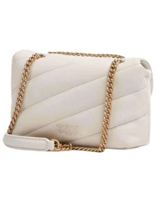 Pinko Natural Leather Shoulder Bag