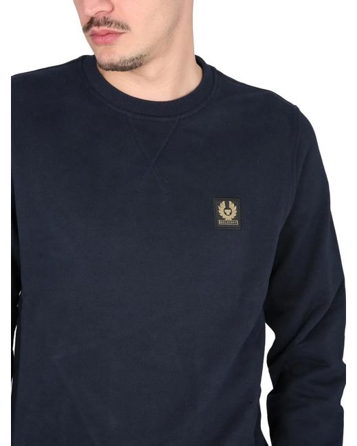 Belstaff Blue Sweatshirt With Logo for men