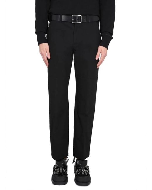 McQueen Black Workwear Pants for men