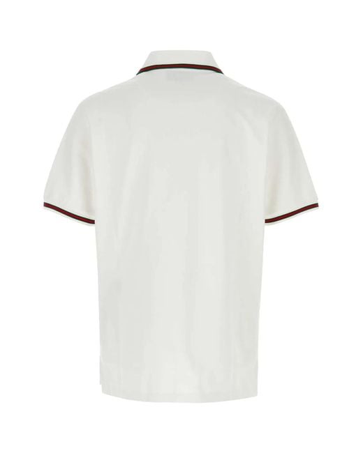 Gucci White Shirt Collar Polo for men