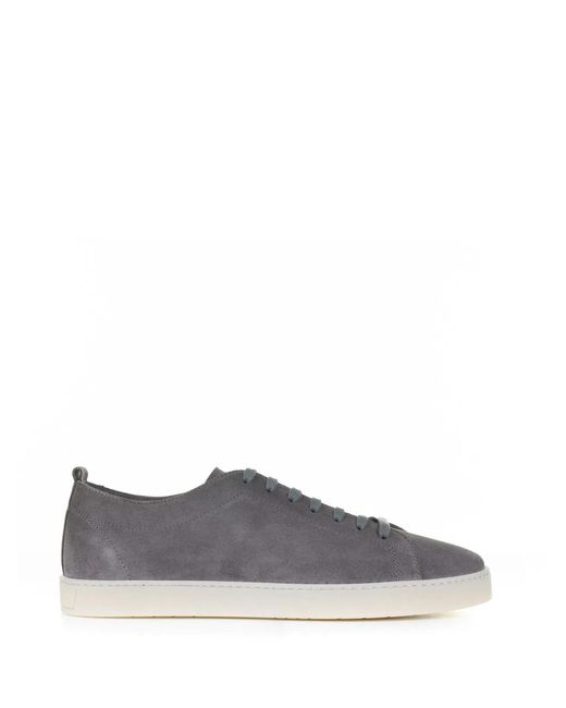 BARRET Gray Leather Sneaker for men