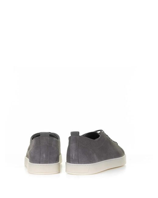 BARRET Gray Leather Sneaker for men