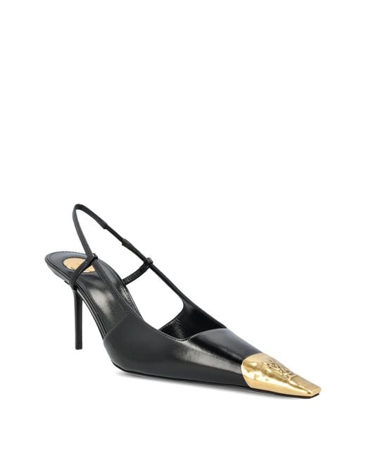 Saint Laurent White Pointed Slingback