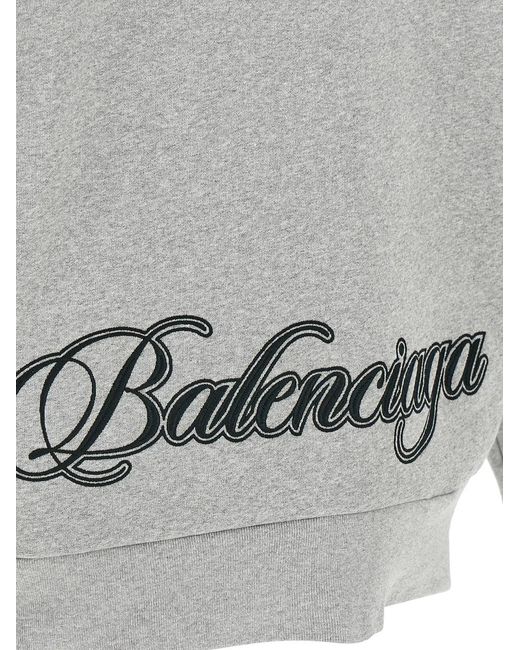 Balenciaga Gray 'Cursive' Hoodie