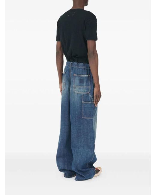 Maison Margiela Blue Wide-Leg Denim Jeans for men