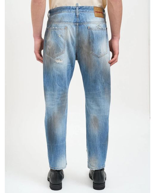 DSquared² Blue Bro Denim Trousers for men