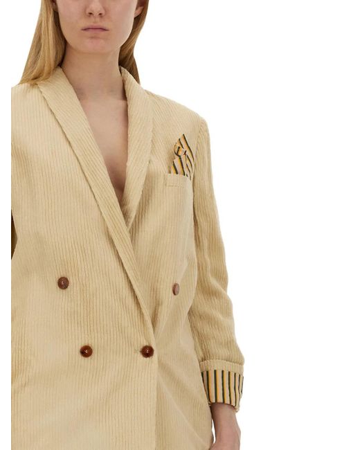 Alysi Natural Double-Breasted Jacket