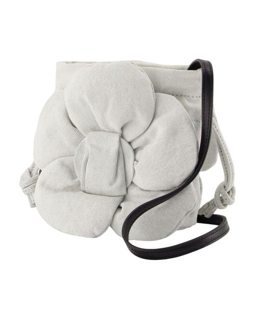 Marc Jacobs Gray The Drawstring Mini Shoulder Bag