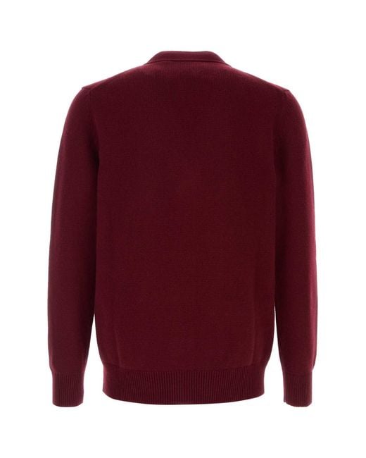 Gucci Red Cardigan With Logo for men