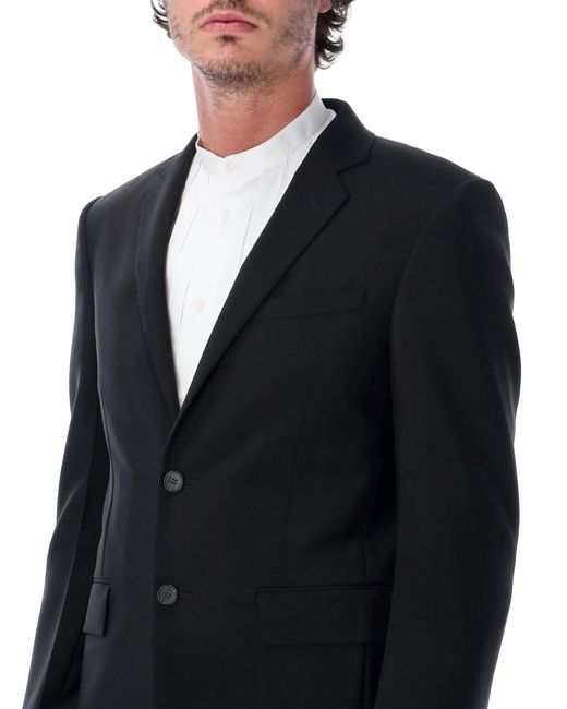 Fendi Black Slim-Fit Mohair Blazer for men