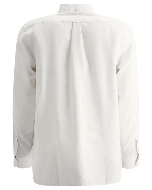 Beams Plus White Coolmax Casual Shirt for men