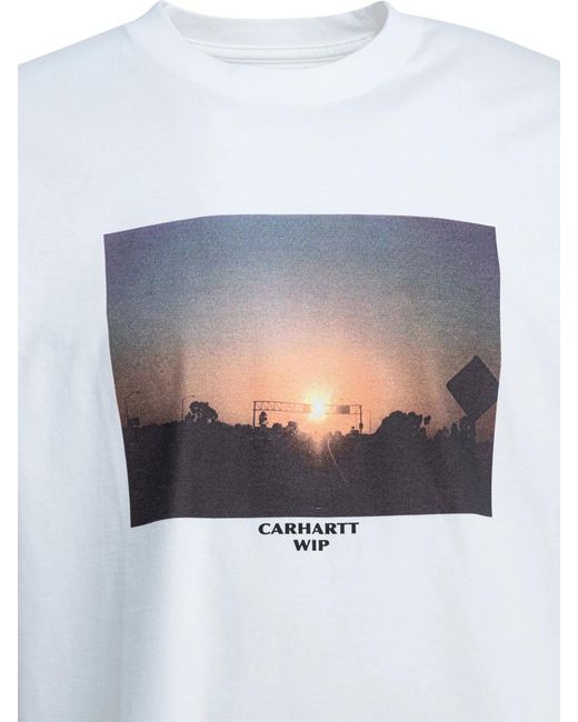 Carhartt White "Warm Views" Crewneck T-Shirt for men