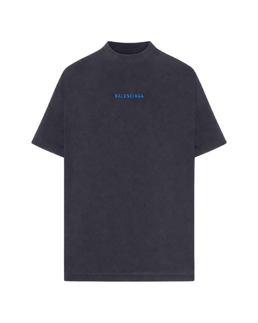 Balenciaga Blue Medium Fit Tshirt for men