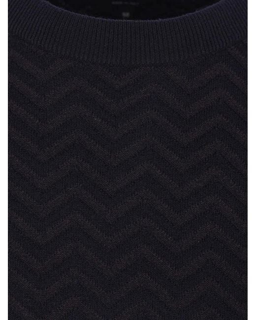 Giorgio Armani Blue Sweater for men