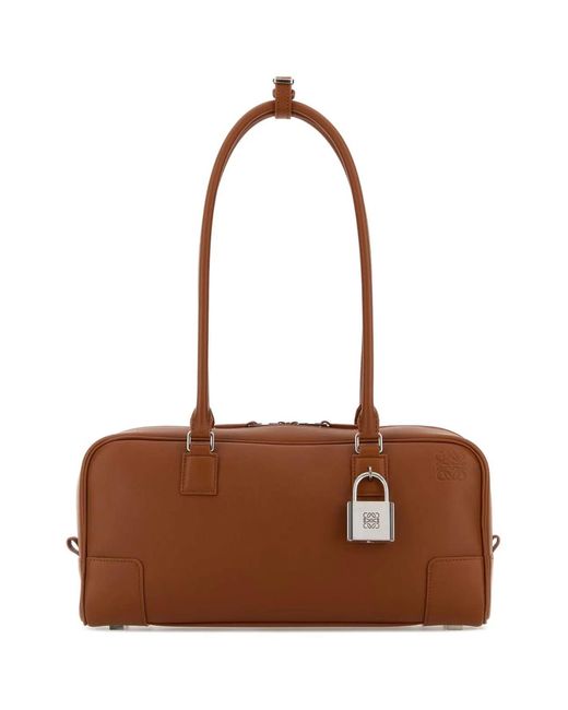 Loewe Brown Caramel Leather Amazona 31 Shoulder Bag