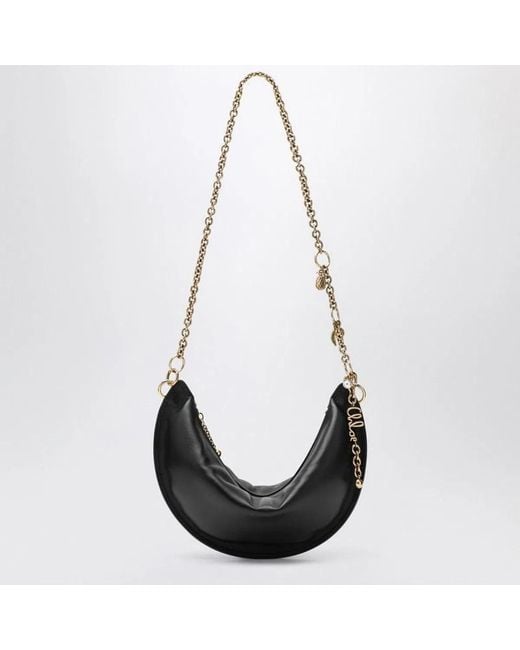 Chloé Black Half Moon Bag Chain Logo