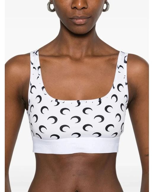 MARINE SERRE Metallic Moon Sport Bra